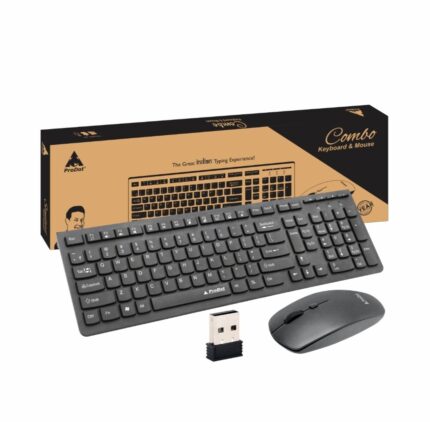 ProDot- Wireless Keyboard &amp;amp; Mouse Combo Sparsh-P (Made in India) with 108 keys &amp;amp; USB mouse fast scroll in 1600 DPI with optical navigation technology