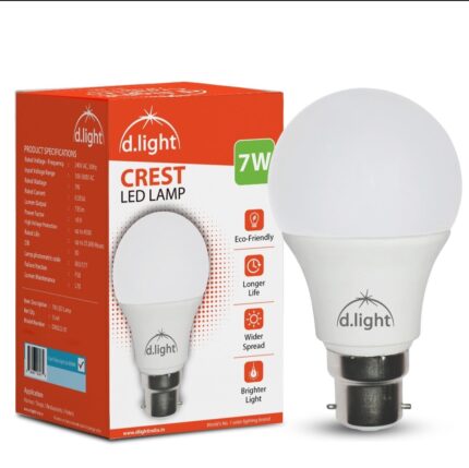 d.light 7W LED Bulb Color for Home &amp;amp; Office |B22 LED Bulb Base | High Voltage Protection |Eco Friendly Energy Efficient